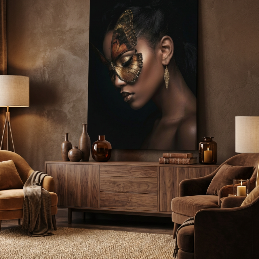 Firefly_deco interieur brun grand tableau sans cadre 690777 (1)